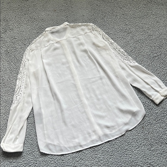 The Kooples Lace-trimmed Crepe Blouse - Picture 7 of 10